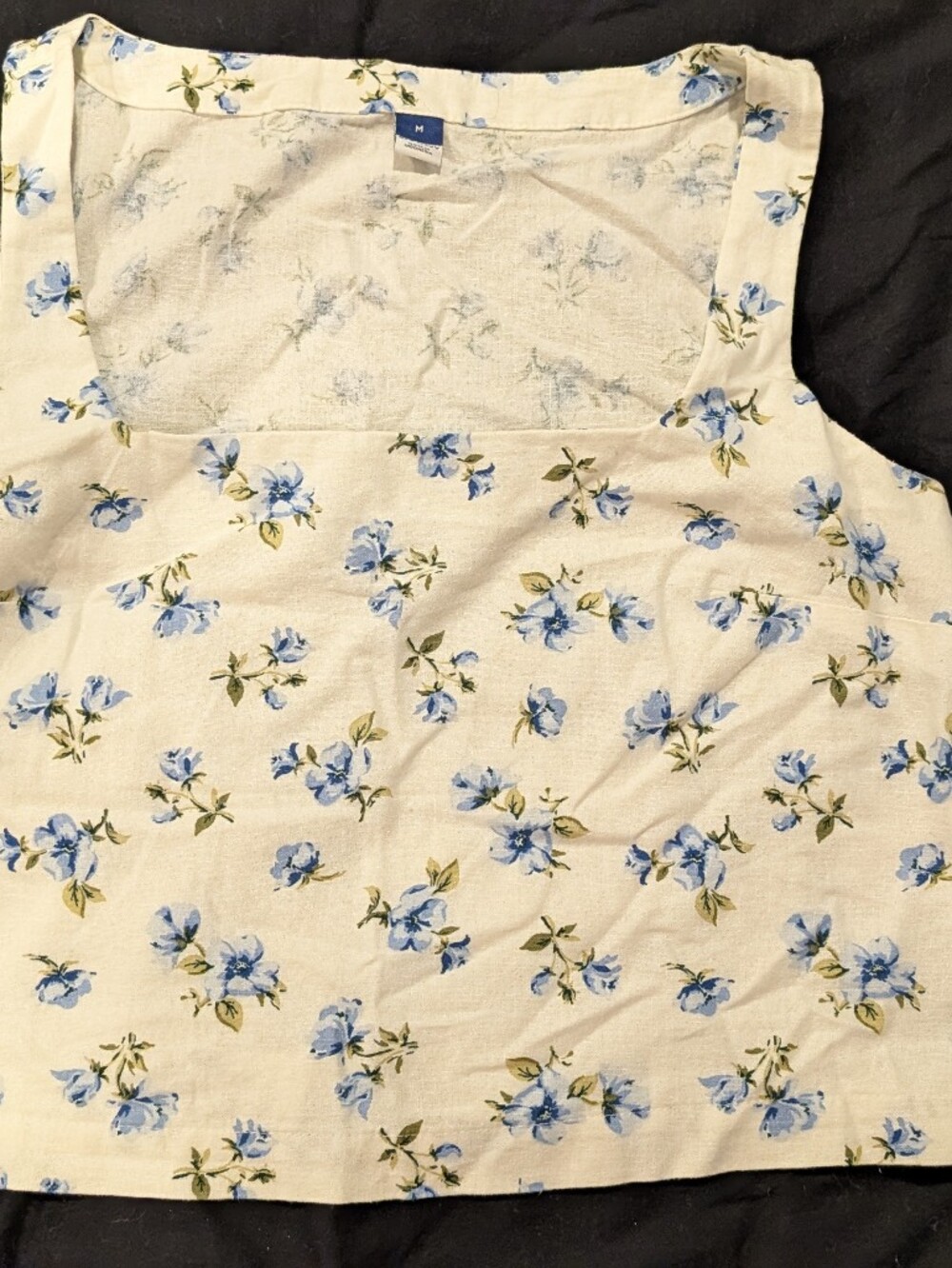 Old Navy Cream Camisole with Blue Floral Print